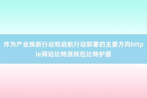 作为产业焕新行动和启航行动部署的主要方向bitpie网站比特派钱包比特护盾