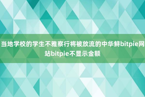 当地学校的学生不雅察行将被放流的中华鲟bitpie网站bitpie不显示金额