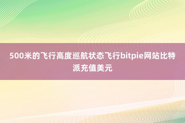 500米的飞行高度巡航状态飞行bitpie网站比特派充值美元