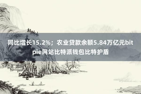 同比增长15.2%；农业贷款余额5.84万亿元bitpie网站比特派钱包比特护盾