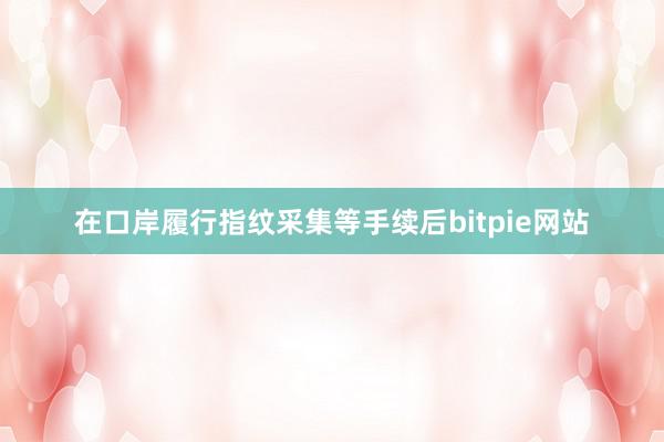 在口岸履行指纹采集等手续后bitpie网站