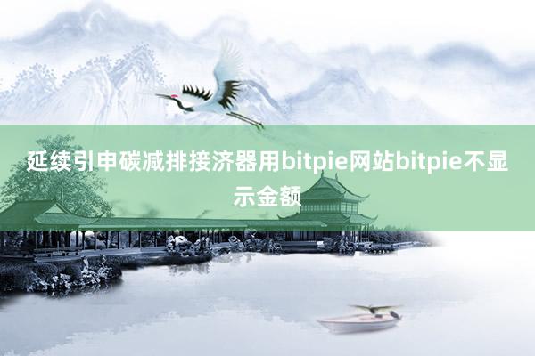 延续引申碳减排接济器用bitpie网站bitpie不显示金额