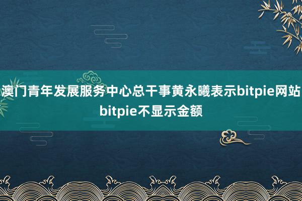 澳门青年发展服务中心总干事黄永曦表示bitpie网站bitpie不显示金额