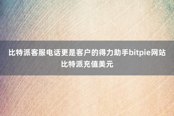 比特派客服电话更是客户的得力助手bitpie网站比特派充值美元