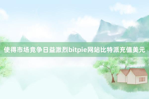 使得市场竞争日益激烈bitpie网站比特派充值美元