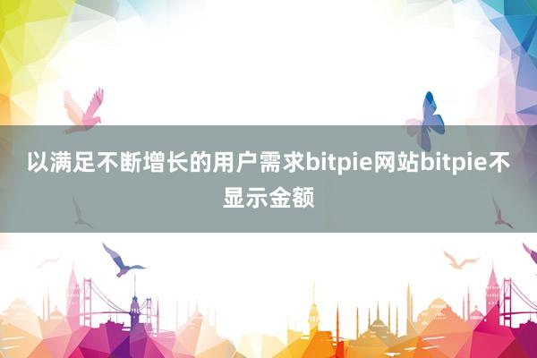 以满足不断增长的用户需求bitpie网站bitpie不显示金额