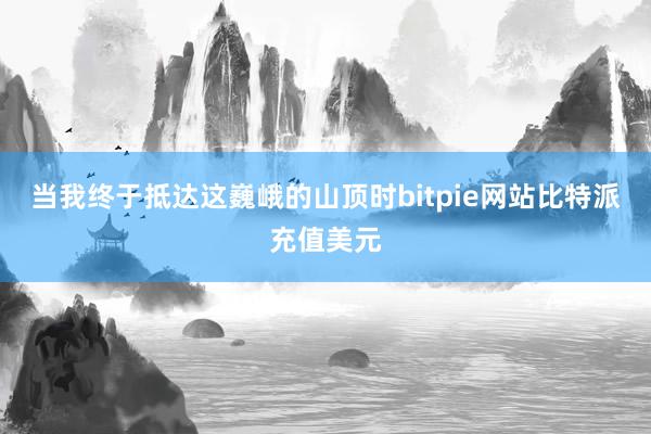 当我终于抵达这巍峨的山顶时bitpie网站比特派充值美元