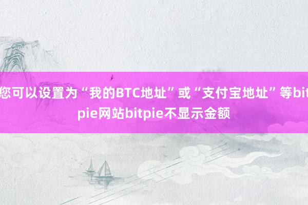 您可以设置为“我的BTC地址”或“支付宝地址”等bitpie网站bitpie不显示金额