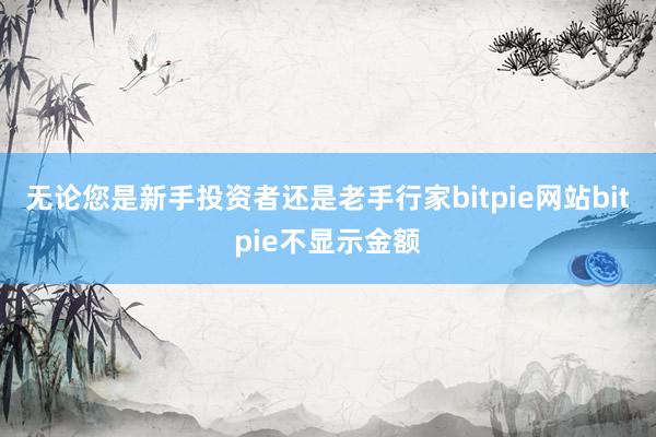 无论您是新手投资者还是老手行家bitpie网站bitpie不显示金额