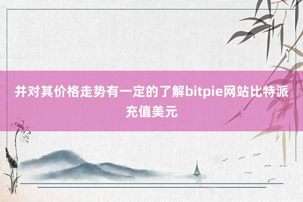 并对其价格走势有一定的了解bitpie网站比特派充值美元