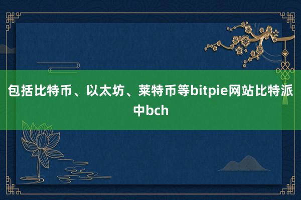 包括比特币、以太坊、莱特币等bitpie网站比特派中bch