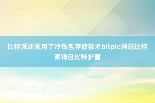 比特派还采用了冷钱包存储技术bitpie网站比特派钱包比特护盾