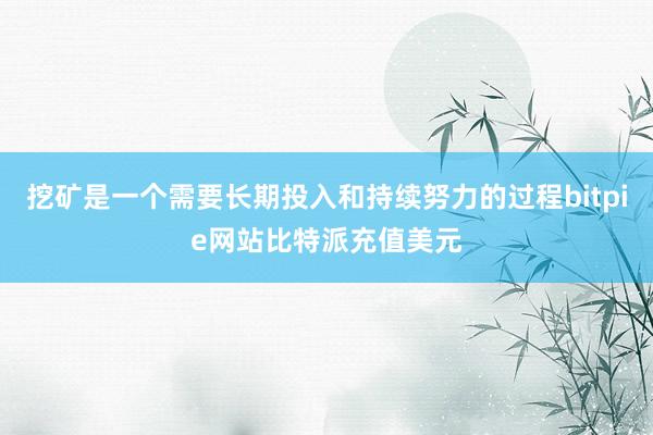 挖矿是一个需要长期投入和持续努力的过程bitpie网站比特派充值美元