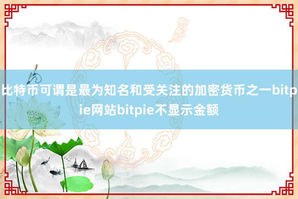 比特币可谓是最为知名和受关注的加密货币之一bitpie网站bitpie不显示金额