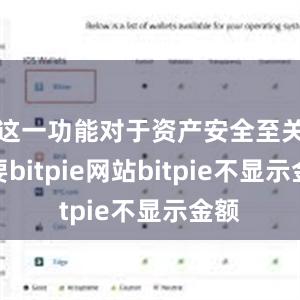 这一功能对于资产安全至关重要bitpie网站bitpie不显示金额