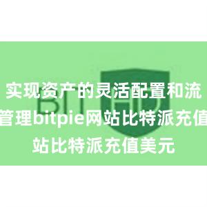 实现资产的灵活配置和流动性管理bitpie网站比特派充值美元