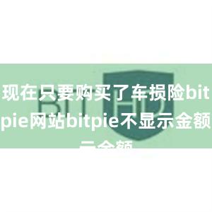 现在只要购买了车损险bitpie网站bitpie不显示金额