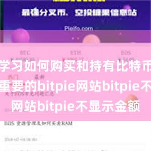 学习如何购买和持有比特币是至关重要的bitpie网站bitpie不显示金额