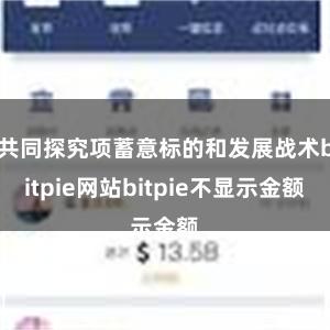 共同探究项蓄意标的和发展战术bitpie网站bitpie不显示金额